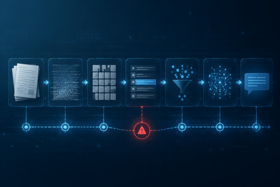 AI 为什么答错:从 OCR 噪声、切片策略到证据召回的错误链路封面