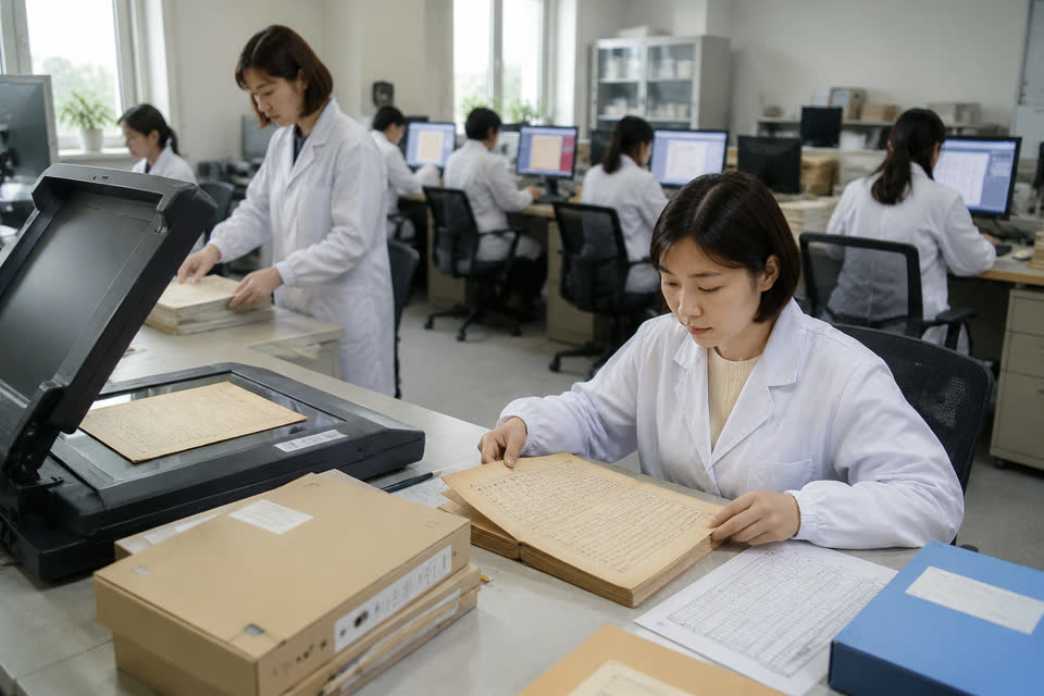 档案数字化加工现场与成果复核